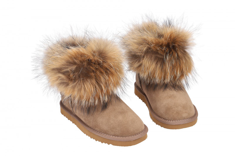 Oog Stiefel braun Lammfell Boots OB0544