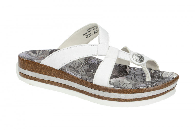 Think Zega Pantolette weiß Zehentrenner