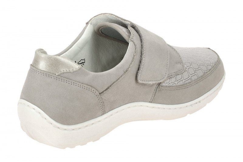 Waldläufer Henni Slipper Schuhe grau Klett 496H31