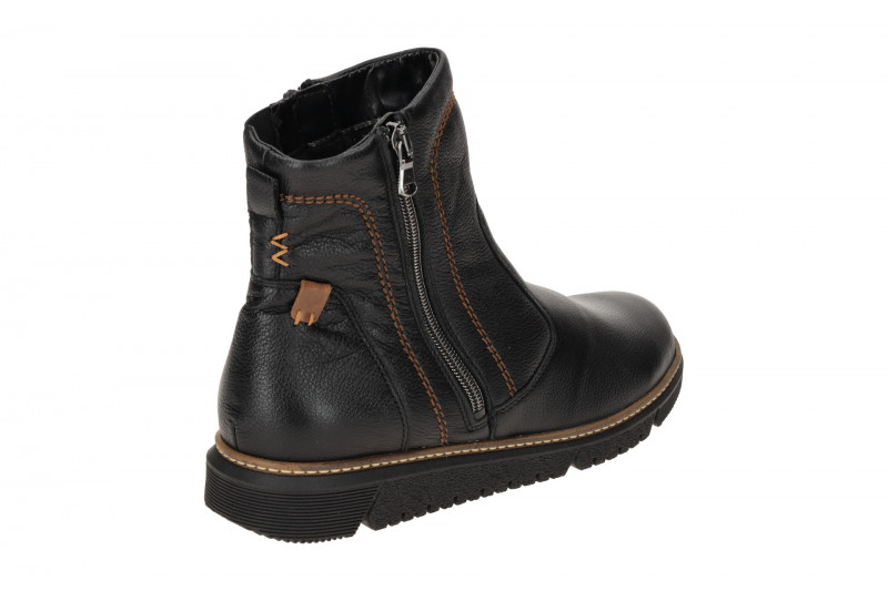 Waldläufer Gesa Stiefelette schwarz K-Weite Glattleder