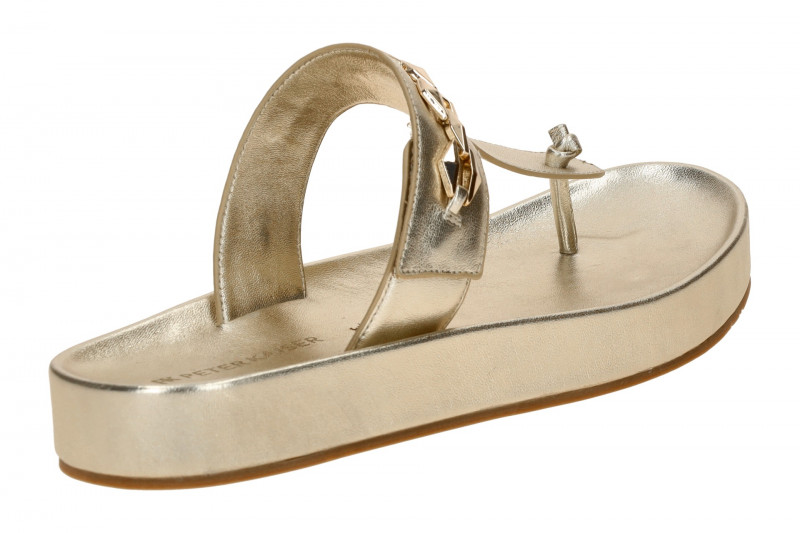 Peter Kaiser Zehentrenner Pantolette gold metallic 77105