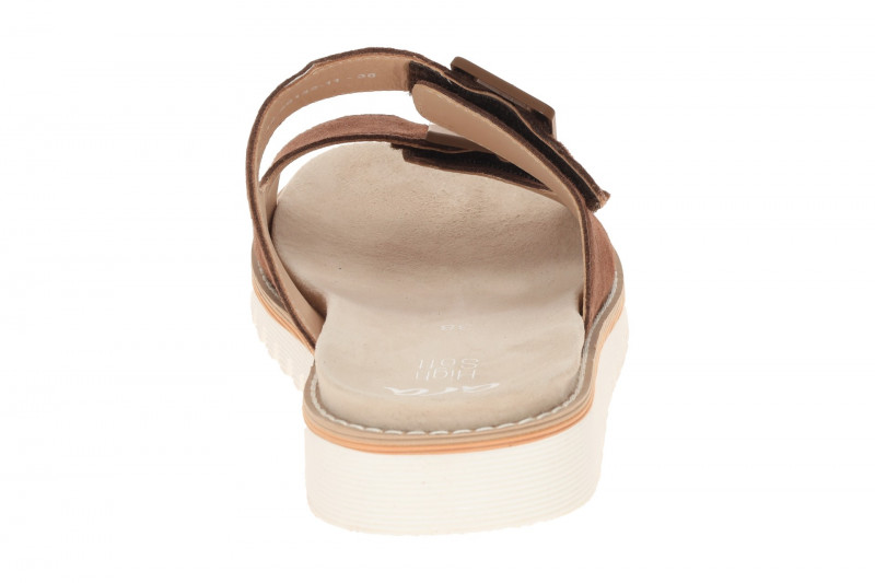 ara Kent Pantolette braun Klett Samt 12-28132