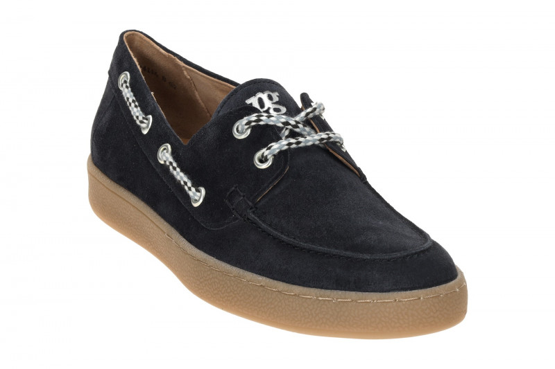 Paul Green Schuhe blau Mokassin im Bootsschuh Stil 1185