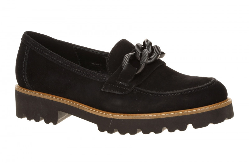 Gabor Fashion Schuhe Slipper schwarz Velour 4013.01.001