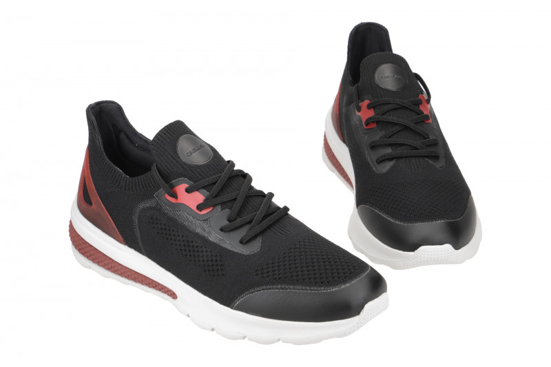 Geox Spherica Actif Schuhe Slipper schwarz rot U35BAA