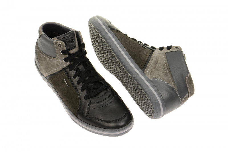 Geox Respira Box E Sneakers in schwarz dunkelgrau Herren Stiefelette