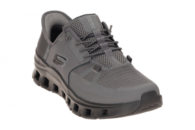 Skechers Glide Step Schuhe grau schwarz Herren SLIP-INS 232930