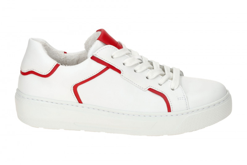 Gabor Schuhe weiß rot Nappa Sneakers 63.210.25