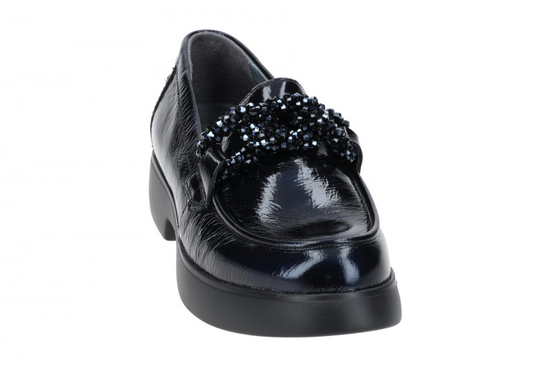Waldläufer Penny Plateau Slipper Loafer blau K-Weite 682502