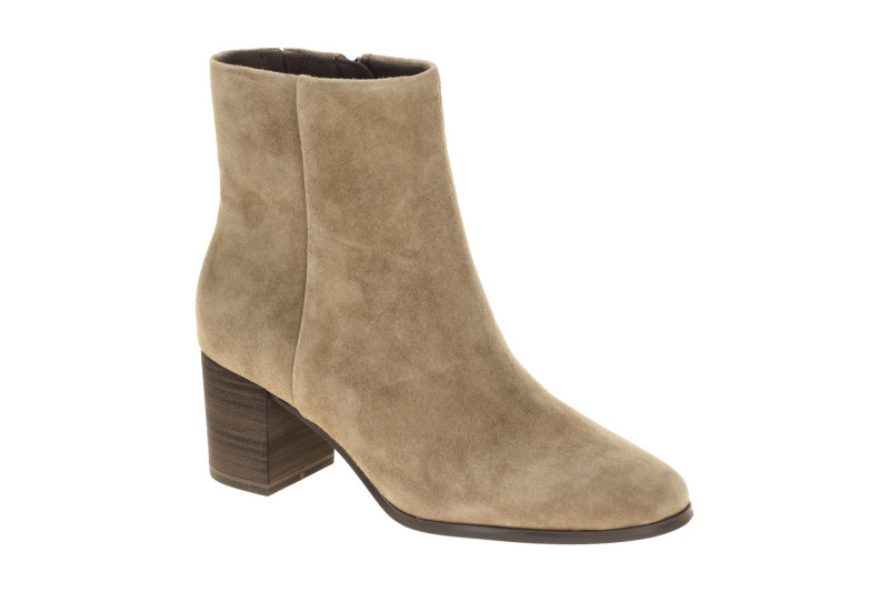 Caprice Stiefelette Ankle Boots taupe braun Velour 25313