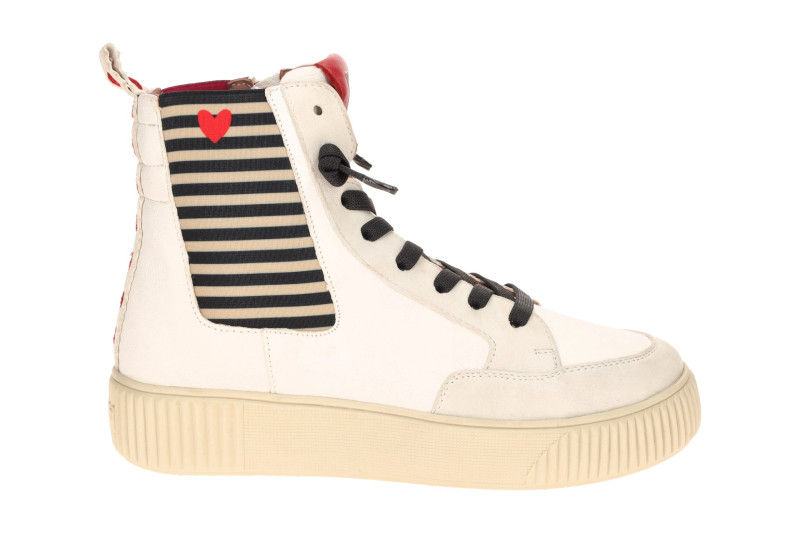 CRICKIT Sonia Stretch High Sneaker weiß Streifen