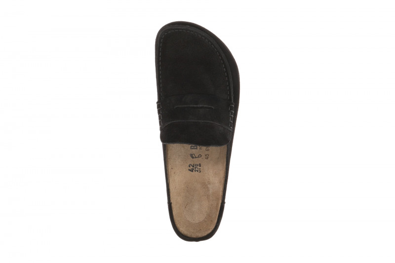 Birkenstock Naples Wrapped Mokassin Clog Pantolette schwarz Normal-Weit