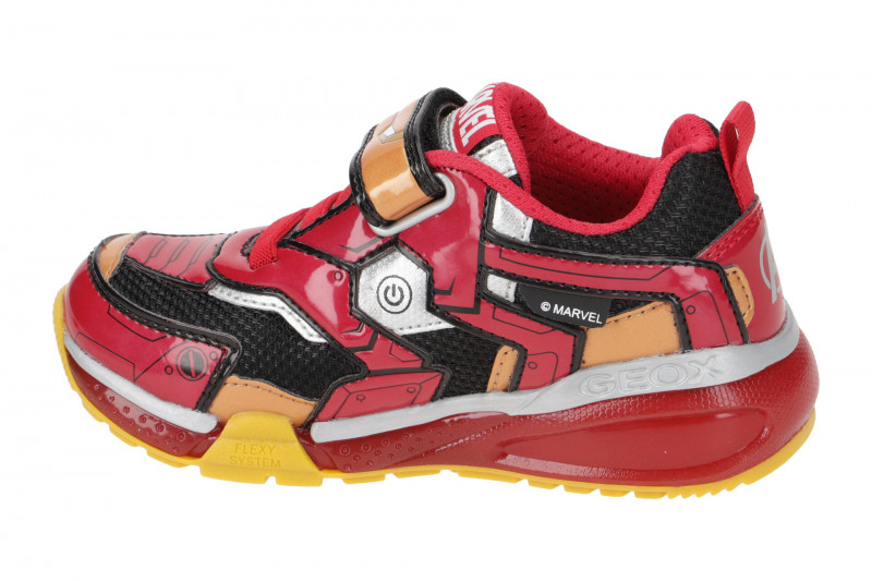 Geox Bayonyc Kinder Schuhe rot Iron Man J35FEC