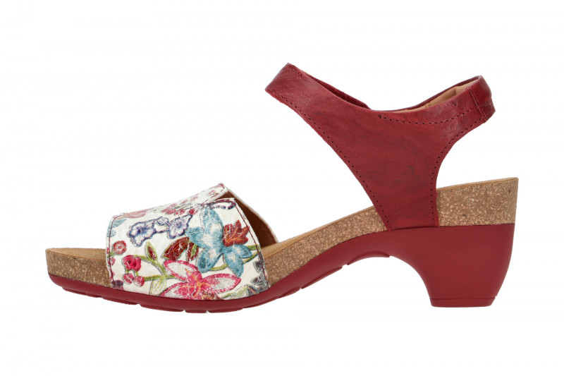 Think Traudi Sandale rot weiß effekt