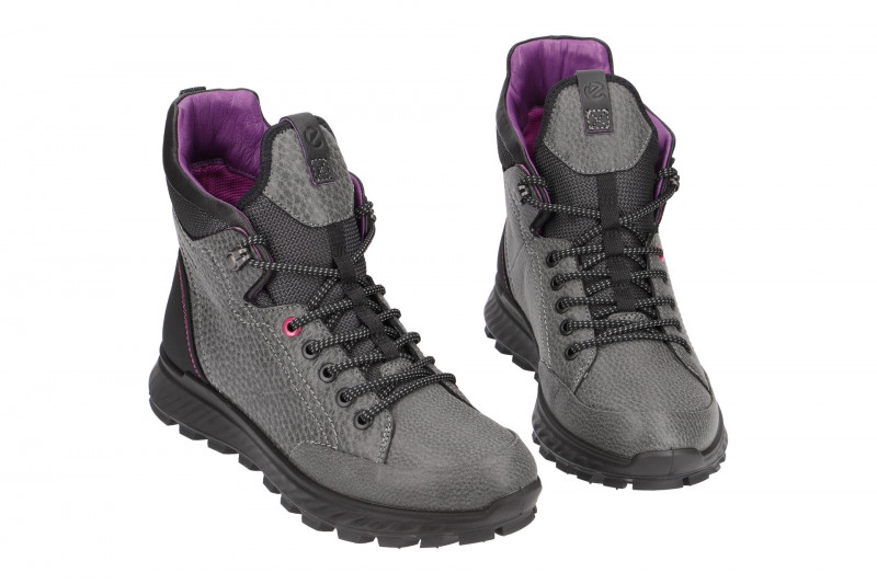 Ecco ExoStrike Damen Stiefel schwarz grau