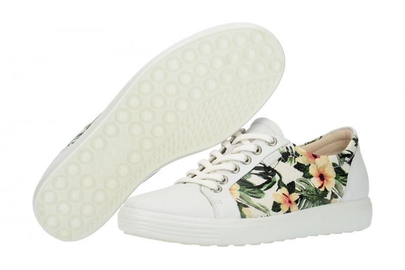 Ecco Schuhe Soft 7 weiß Blumen Print