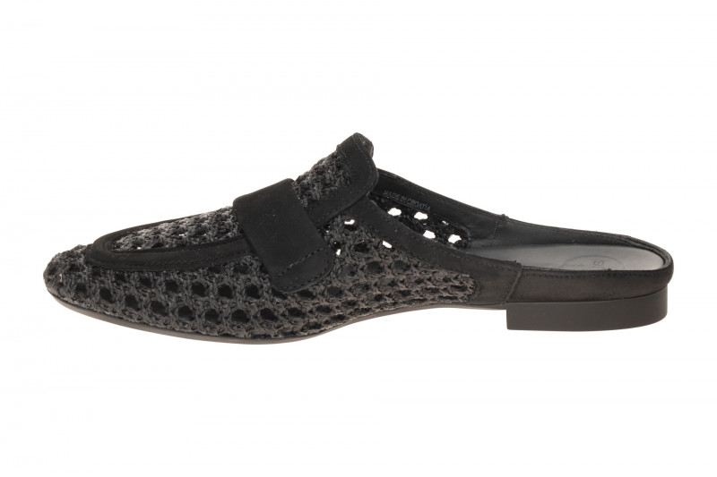 Paul Green Pantoletten Mules schwarz geflochten 6207