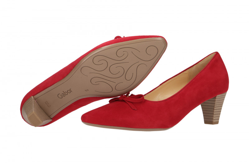 Gabor Pumps rubin rot Samt 25.147.15