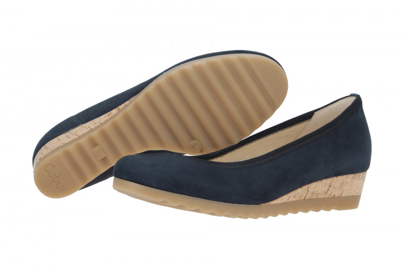 Gabor comfort Slipper blau Velour 82.641.46