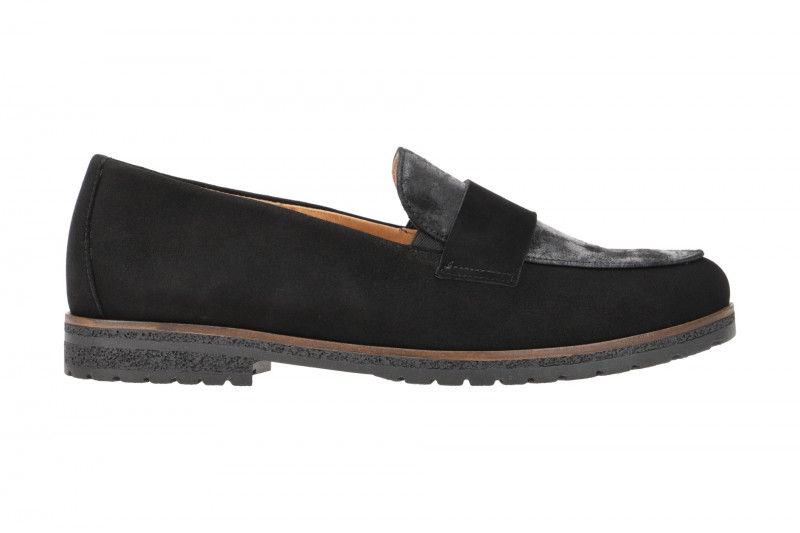 Gabor Schuhe Slipper schwarz Velour G-Weite 32.042.67
