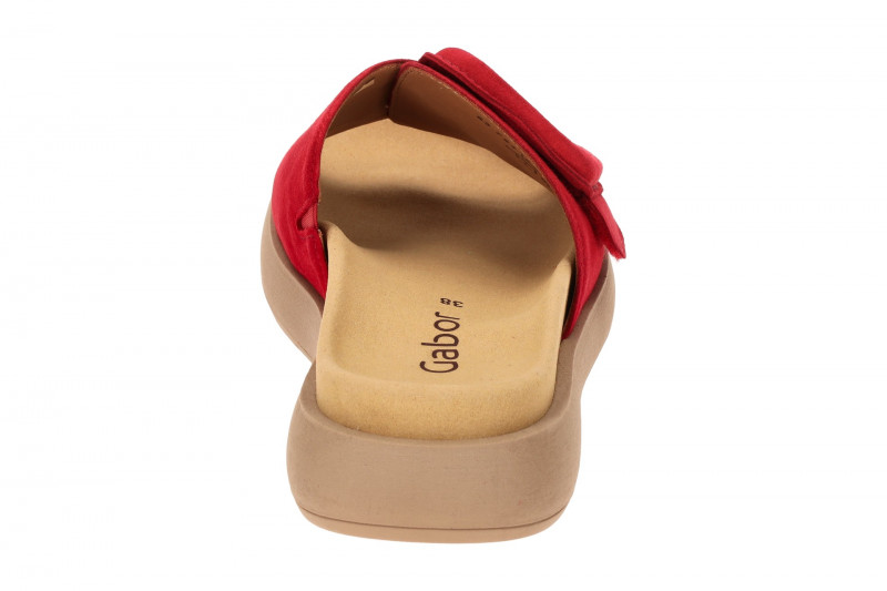 Gabor Plateau Pantolette rubin rot Velour 63.751.15