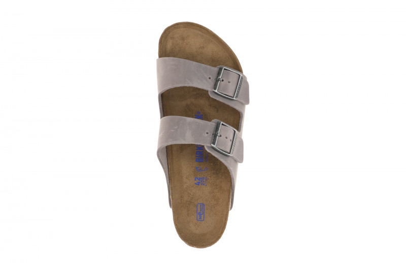 Birkenstock Arizona Pantolette grau Normal-Weit Weichbettung 552801