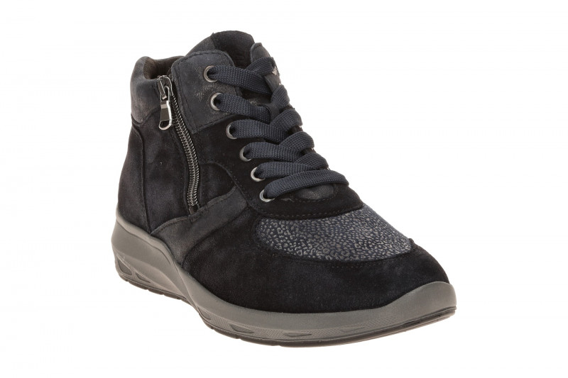 Waldläufer Tonia Stiefelette blau M-Weite Stretch