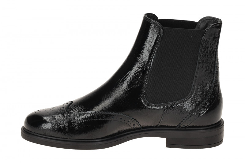 Paul Green 8070 Chelsea Stiefelette schwarz Lack Lyra Muster