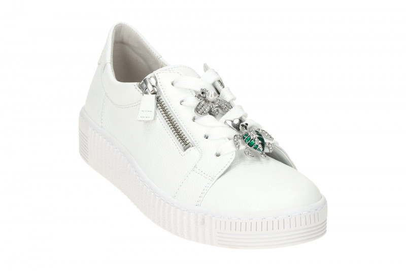 Gabor Schuhe weiß silber Sneakers Schmuck 63.339.21