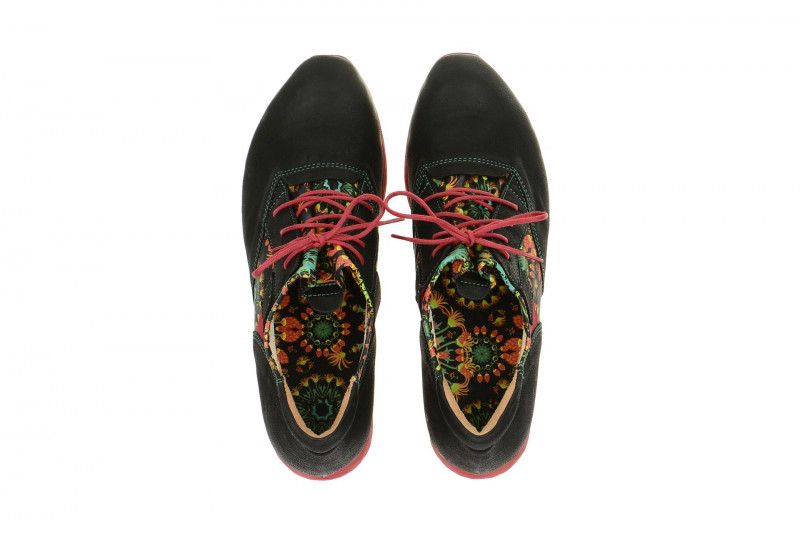 Think Aloa Schuhe schwarz rot Sneakers 5-85094-03