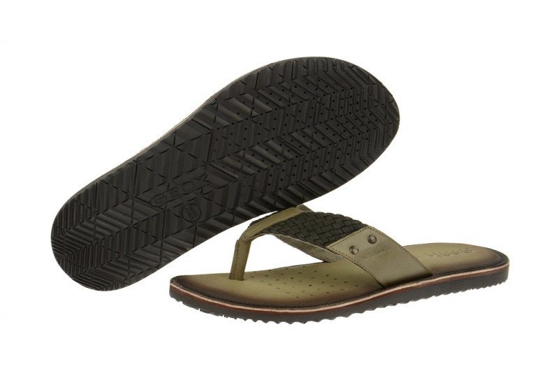 Geox Artie Zehentrenner Pantolette in antelope taupe