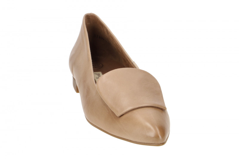 Paul Green Ballerinas braun Leder-Kappe 3792