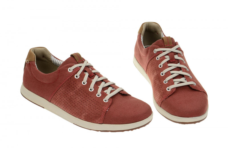 Clarks Norwin Schuhe rot canvas