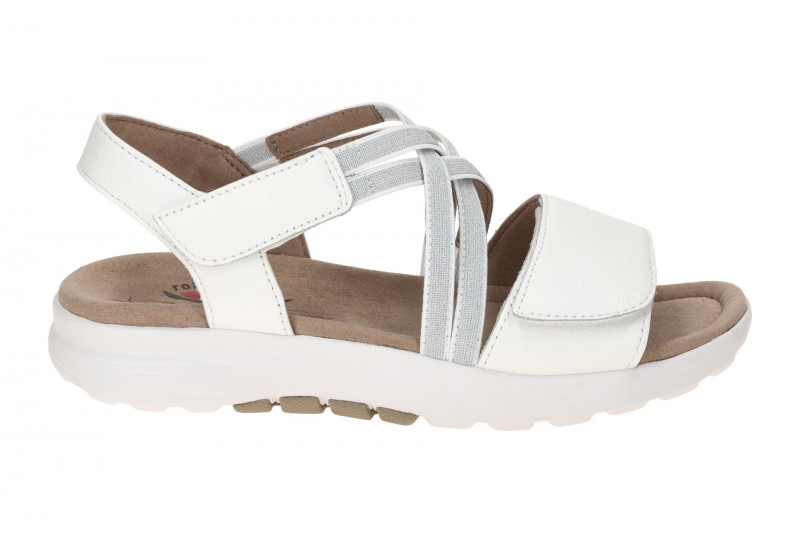 Gabor RollingSoft Sandale weiß silber 66.813.50