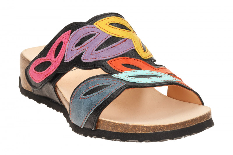 Think Mizzi Pantoletten schwarz bunt Oval 1283