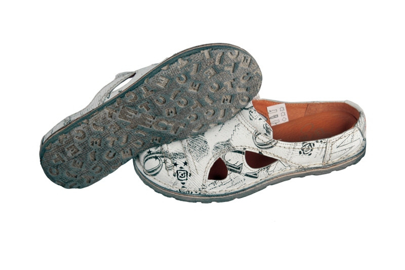 Eject Sony3 Pantoletten fantasy weiß 9407