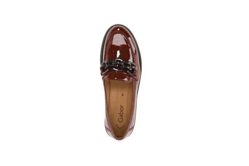 Gabor Schuhe Plateau Slipper braun Lack 55.242.94