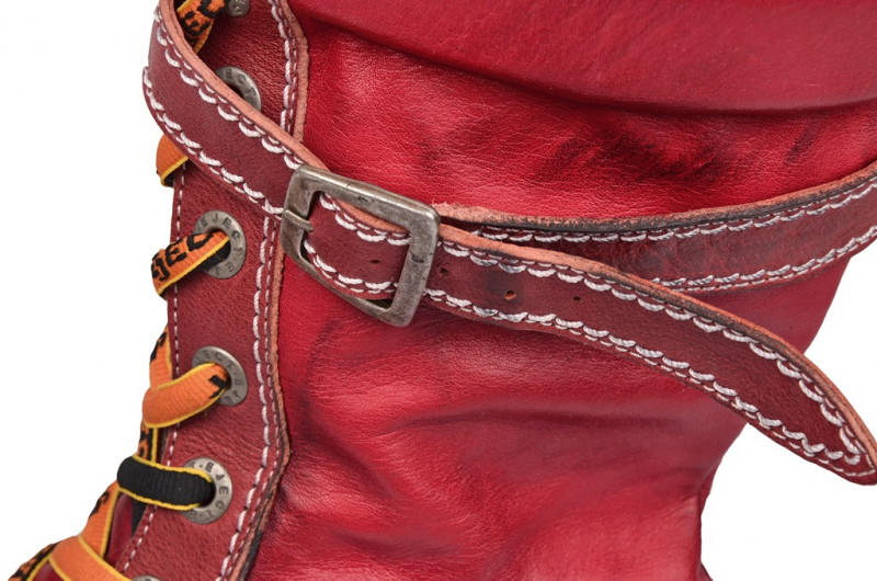 Eject SonySerap Stiefel in rot mit Lederfutter E-15628