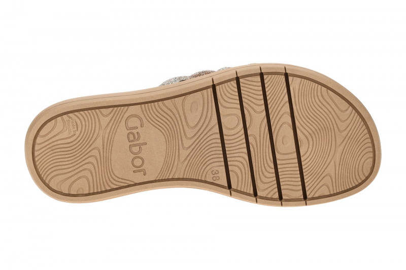Gabor Plateau Pantolette gold kombi Strass 83.752.82