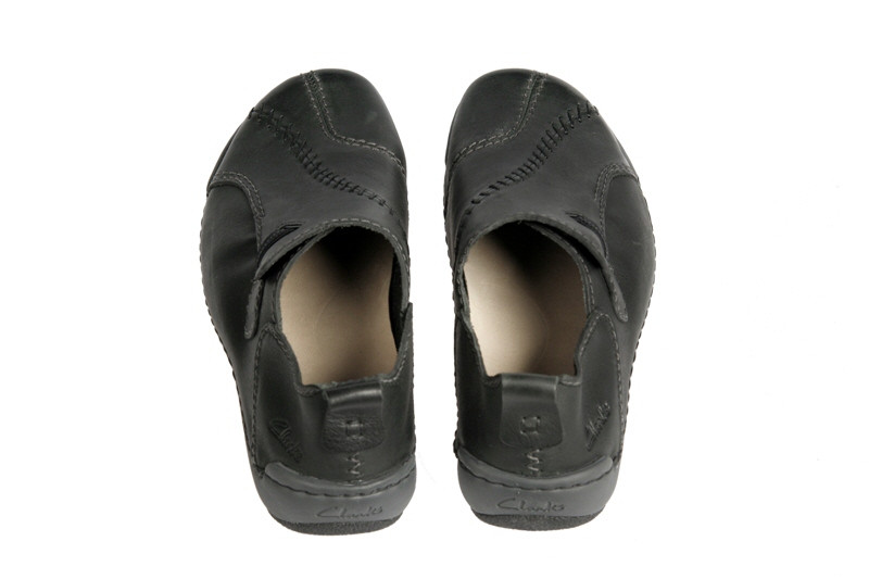 Clarks Natural Foot Schuhe schwarz Slipper