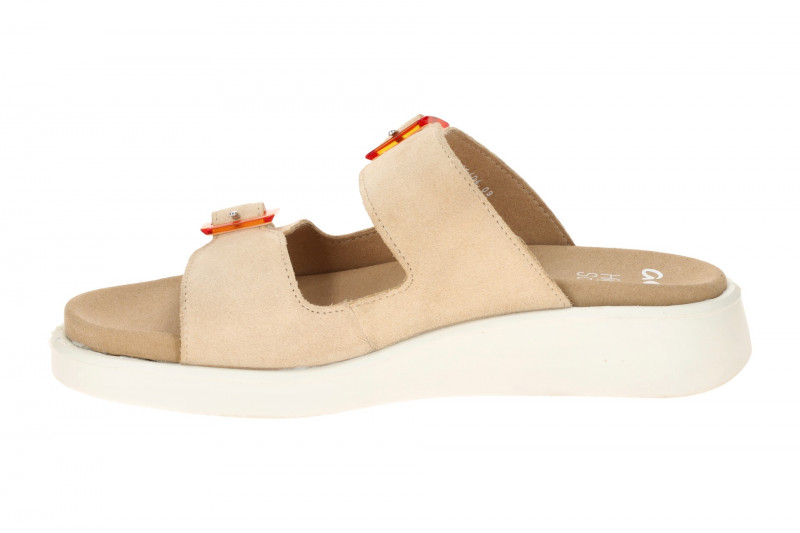 ara Madeira Pantolette beige H-Weite Klett 12-21404
