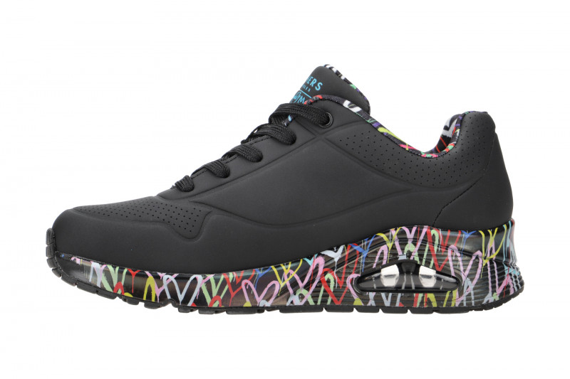 Skechers Uno Schuhe schwarz Lovewall 155506