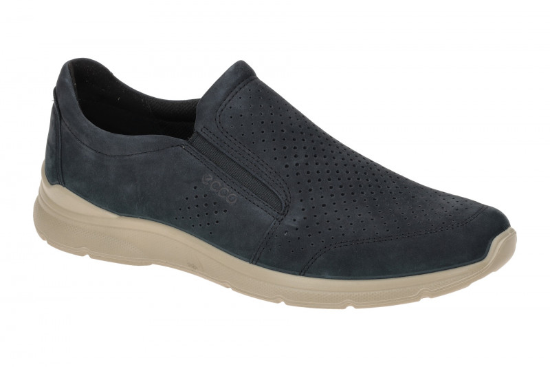 Ecco Irving Schuhe Slipper blau perforiert
