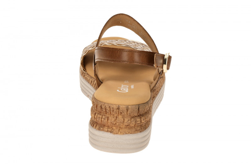 Gabor Keil Sandale braun platin Flecht 62.705.54