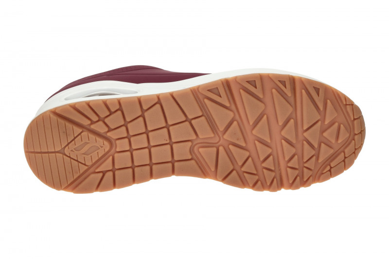 Skechers Uno Schuhe dunkelrot weiß Damen Sneakers 73690