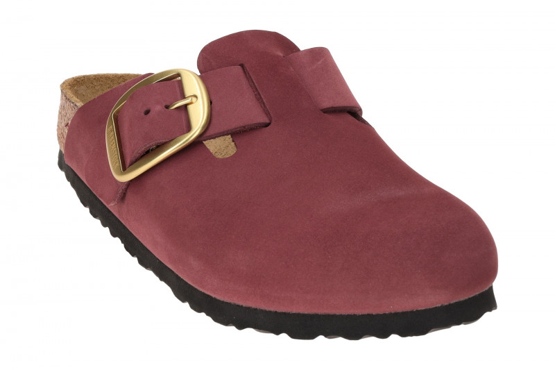 Birkenstock Boston Big Buckle Clogs Pantoletten berry rot SCHMAL 1028058