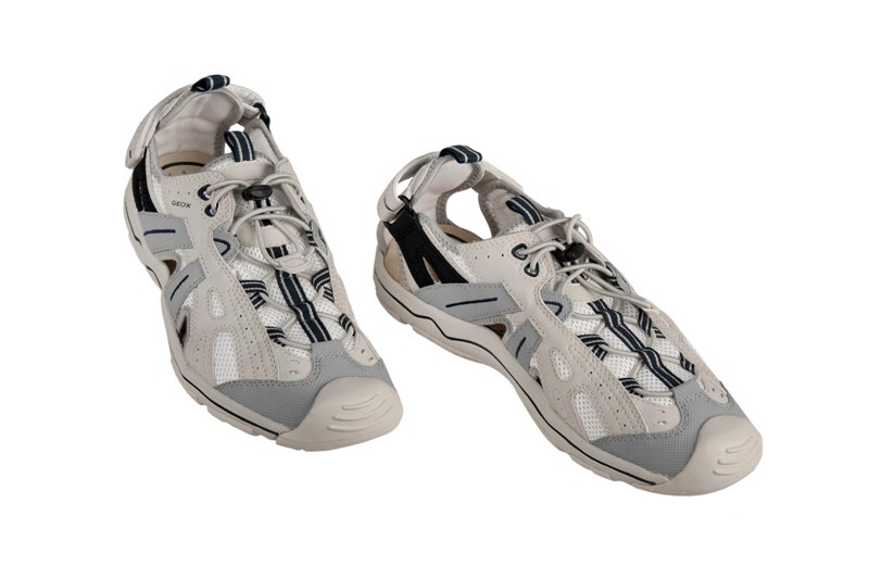 Geox Tech Schuhe weiß blau Herren Slipper