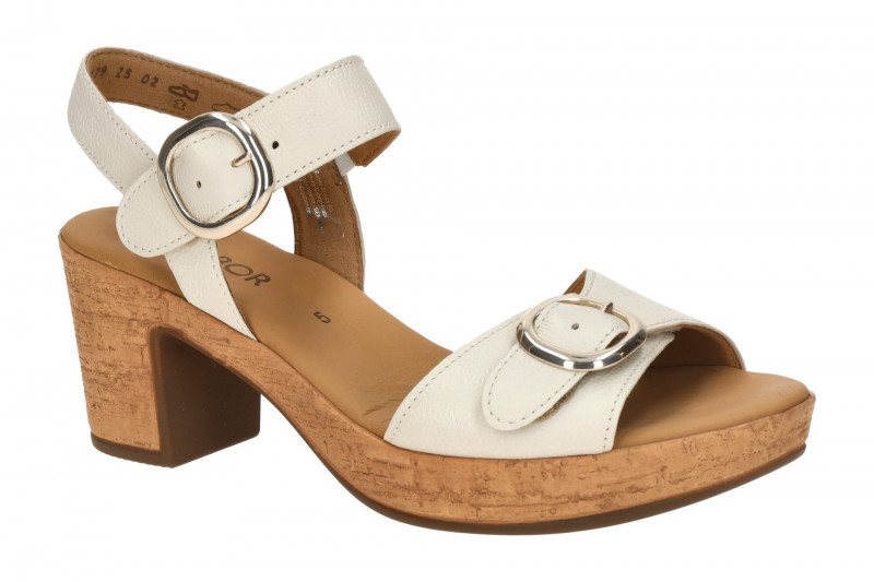 Gabor Sandalette weiß creme Glattleder 84.764.20