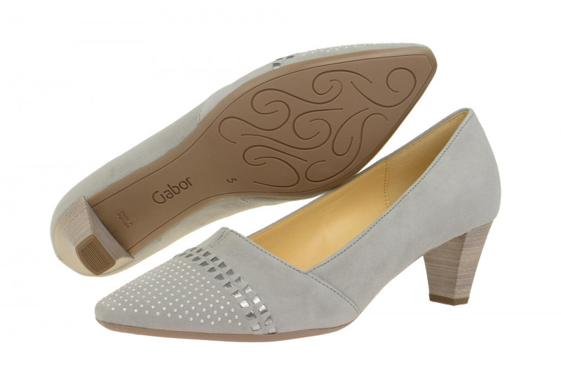 Gabor Pumps grau silber Steine 65.146.19