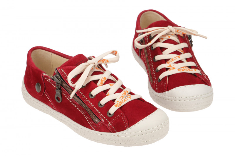 Eject Dass Schuhe Sneaker rot Velour 13001